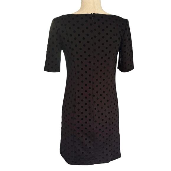 Lauren Conrad Dress Women's Sz 4 jacquard velvet dot Cocktail Short Sleeve Party - Picture 2 of 11